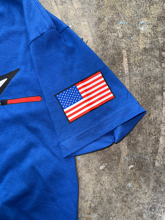 Royal Blue STAR Tee "Nunchucks"