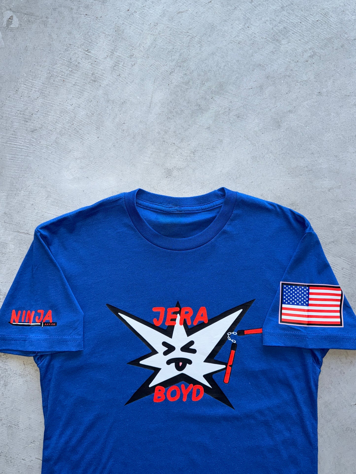 Royal Blue STAR Tee "Nunchucks"